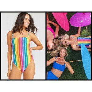 💕SHOW ME YOUR MUMU💕 One Piece Rainbow Swimsuit